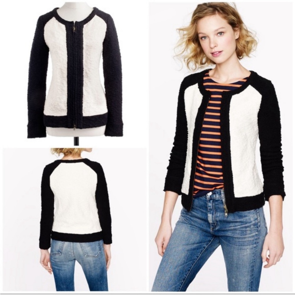 J Crew cotton Boucle blazer